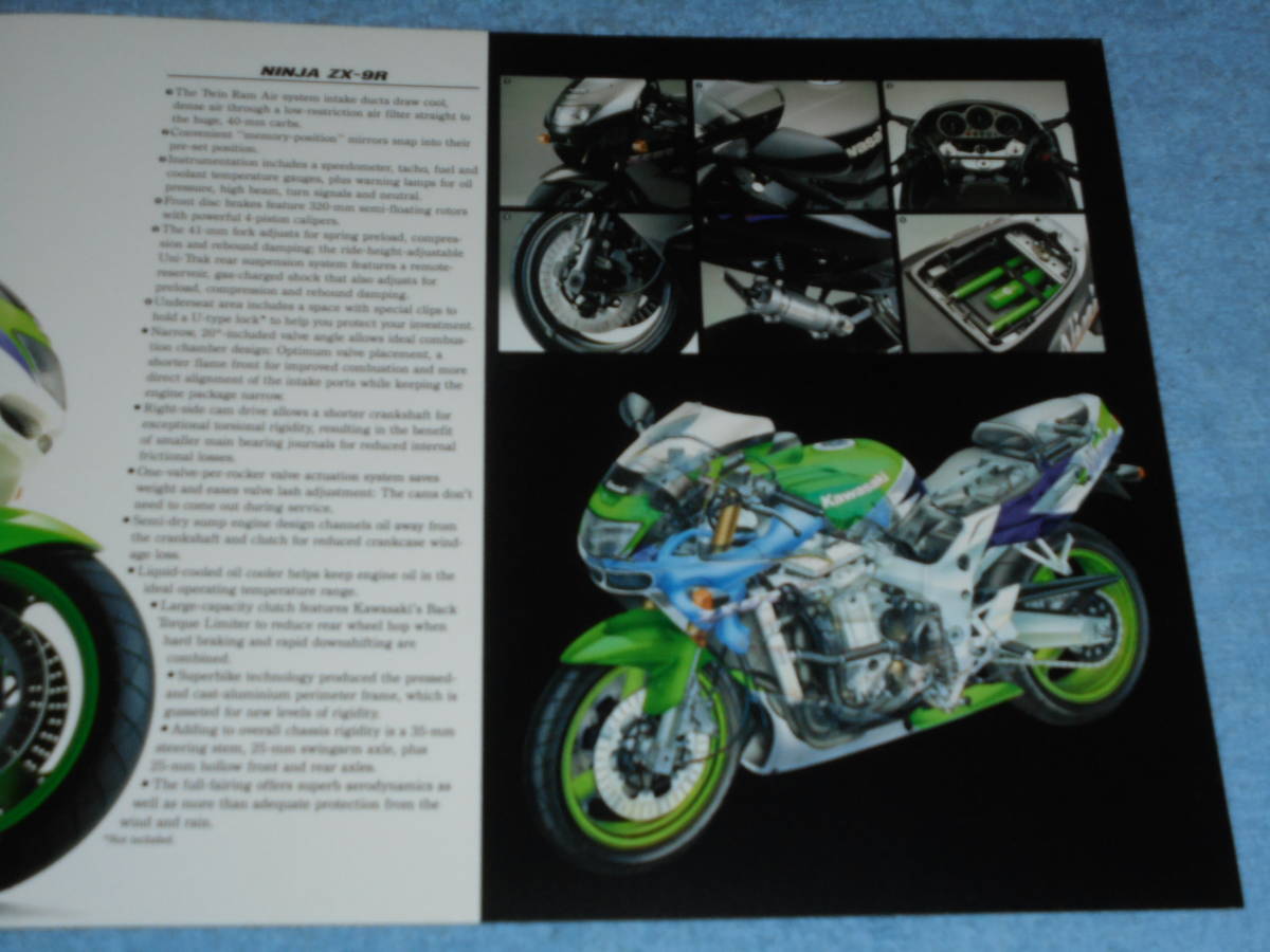 * год месяц неизвестен ^ZX900-B2 Kawasaki Ninja ZX9R мотоцикл каталог иностранная версия ^Kawasaki NINJA ZX-9R 4 ход водяное охлаждение DOHC 16 клапан(лампа) / мотоцикл 