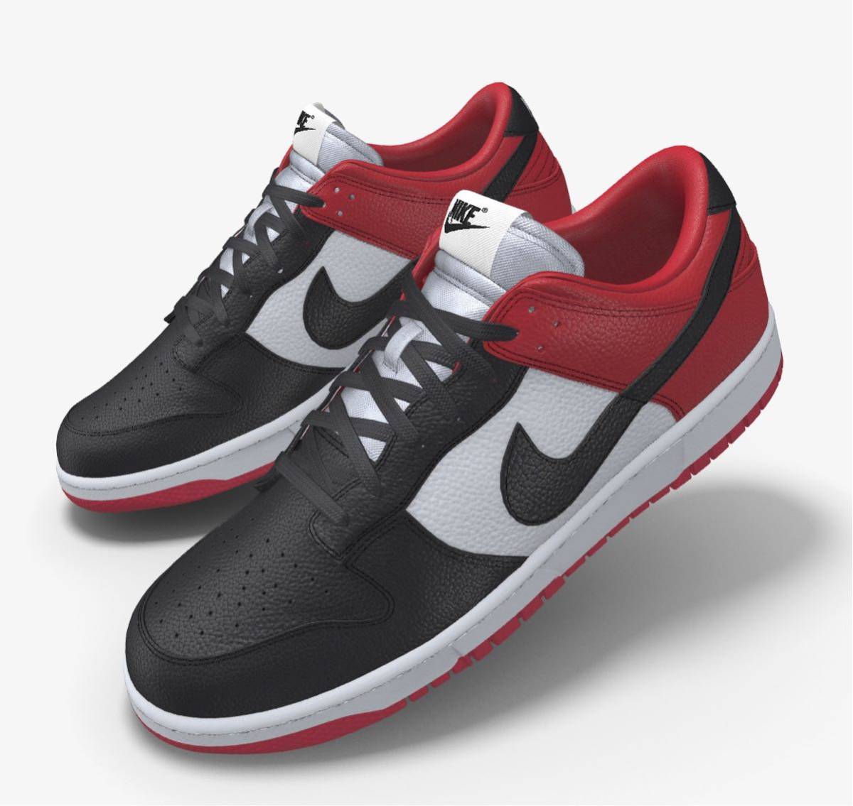 28.5cm nike dunk low by you black Toe Chicago Toe_画像1