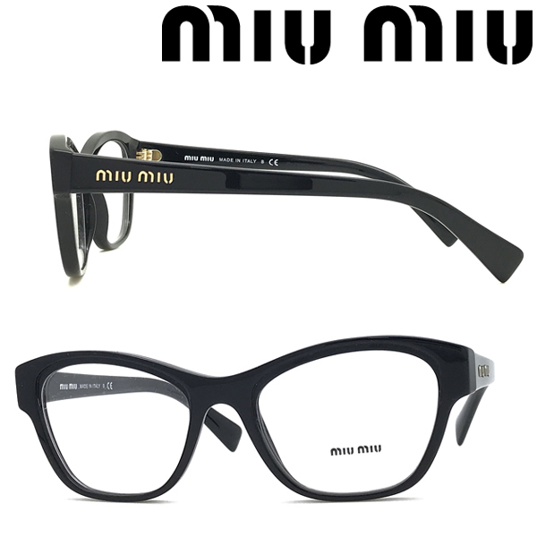 miu miu メガネフレーム ブランド ミュウミュウ ブラック 眼鏡 0MU