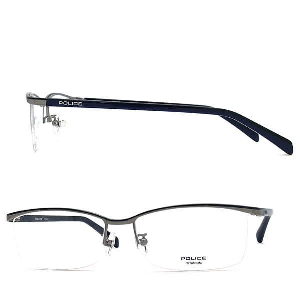 POLICE Police glasses frame brand VPL175J-0S11 silver 