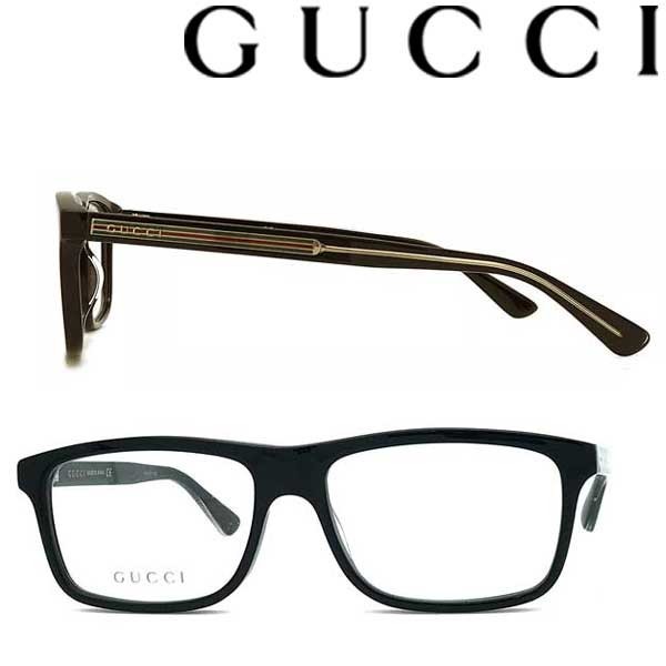 GUCCI グッチ ブラック メガネフレーム ブランド 眼鏡 GUC-GG-0384O-001_画像1