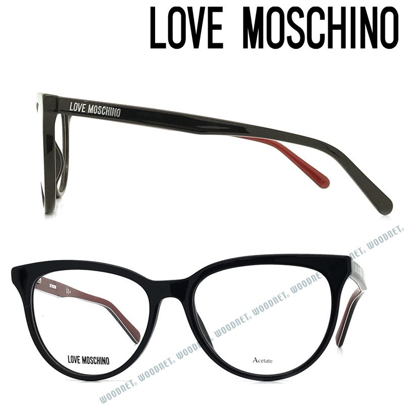 LOVE MOSCHINO　ラブモスキーノ メガネフレーム ブランド ブラック MOL-519-807