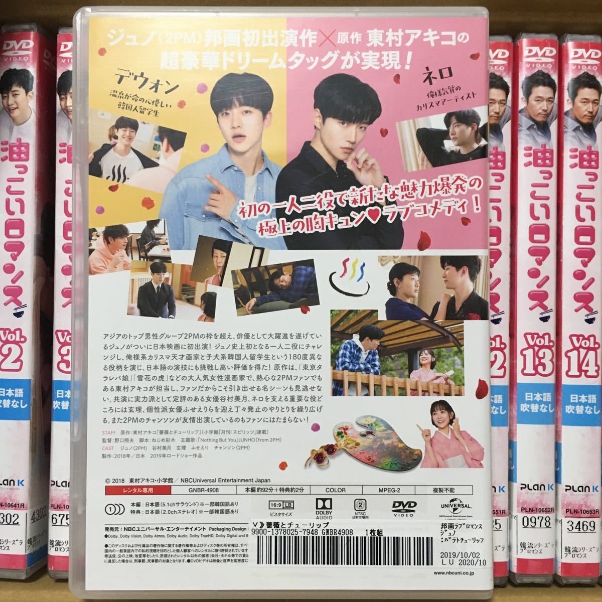 油っこいロマンス DVD 全15巻 ジュノ チャン・ヒョク 韓国ドラマ&薔薇とチューリップ　送料無料　ケース付き　ヤマト運輸　匿名　宅急便