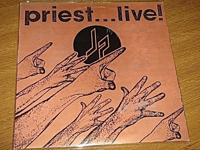 ジューダスプリースト/サイン入/海外盤LP/JUDAS PRIEST/PRIEST ...LIVE!/_画像1