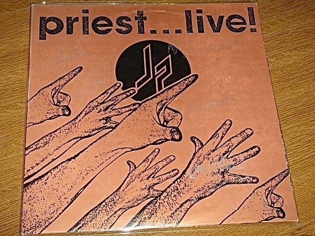 ジューダスプリースト/サイン入/海外盤LP/JUDAS PRIEST/PRIEST ...LIVE!/_画像2