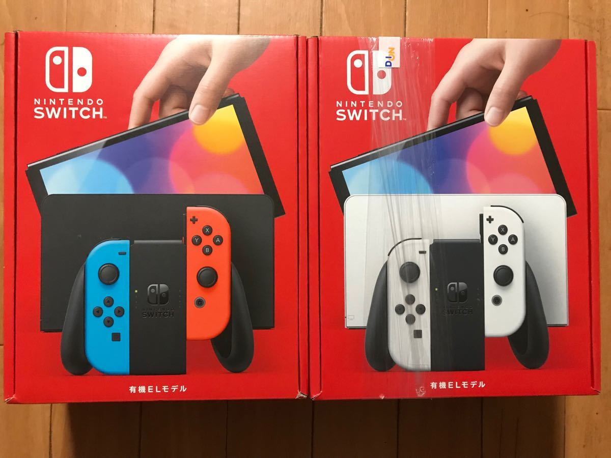 当日発送 Nintendo Switch ネオンカラーとホワイト 2台セット 有機EL