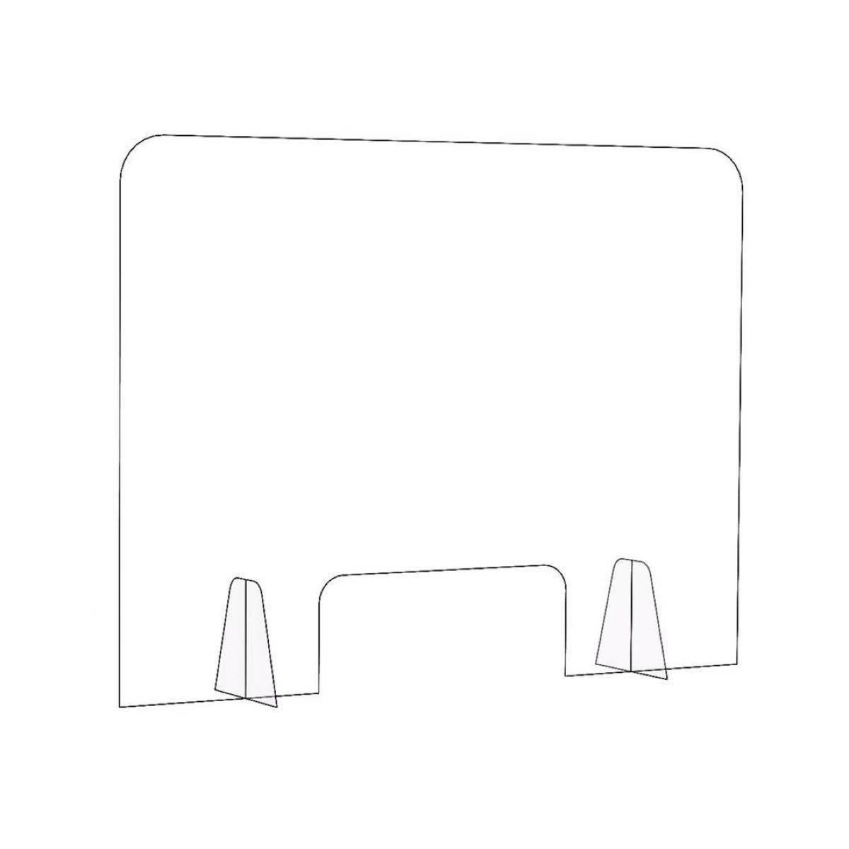 アクリル 板 10枚セット 600x600mm 厚さ3mm 透明 パーティション 飛沫 防止 組み立て簡単 角丸加工