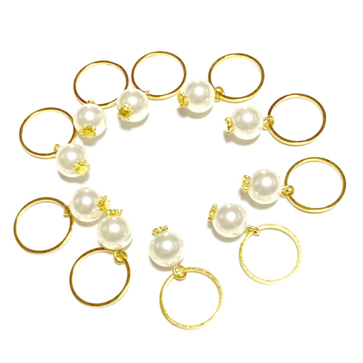 ハンドメイドパーツ(37)パールチャーム　高級人工真珠　高品質　日本製　全10個　　　アクセサリー　クリスマスにも　在庫わずか