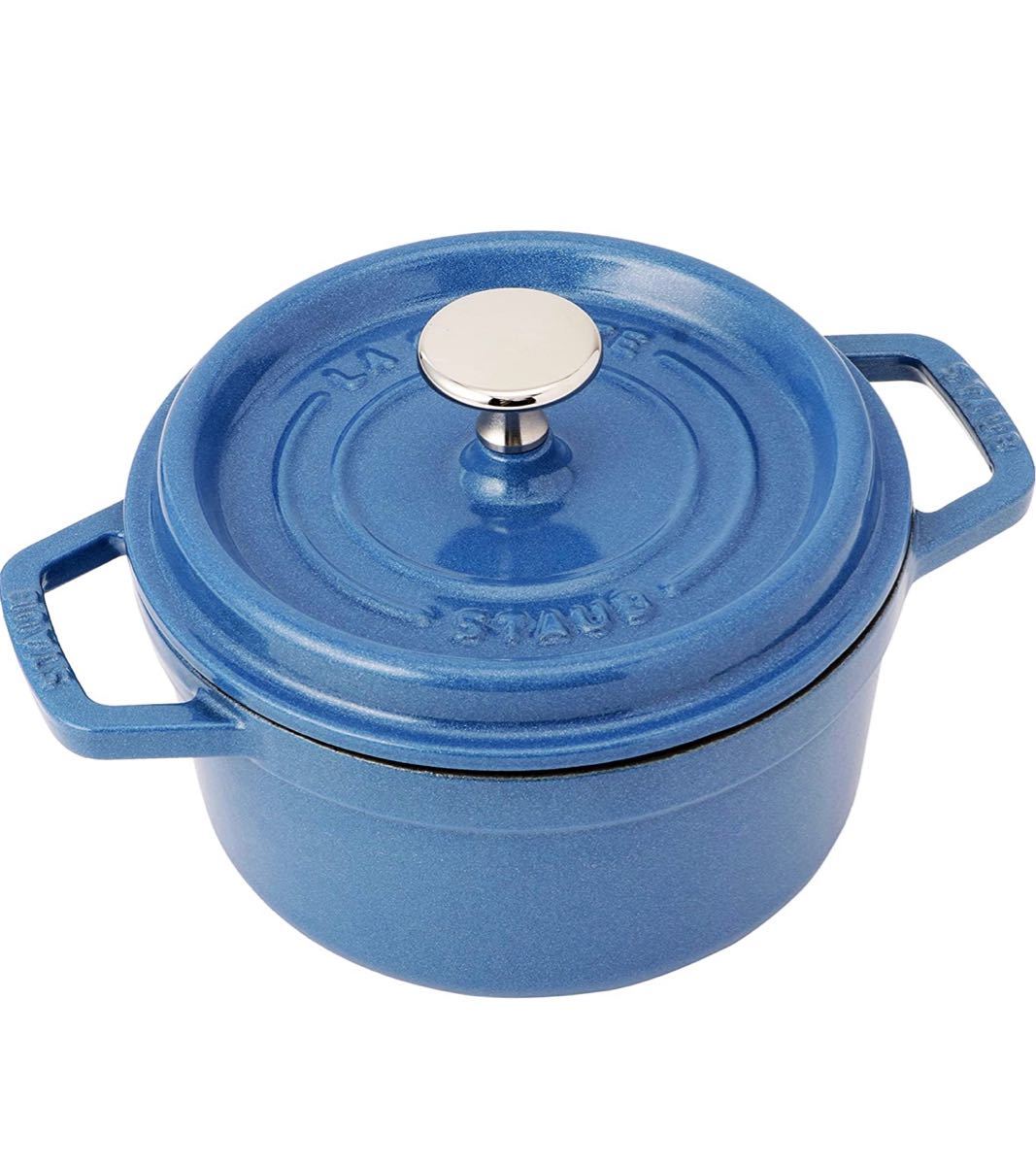 staub ストウブ 「 ピコ ココット ラウンド ルミナスブルー 16cm 」-