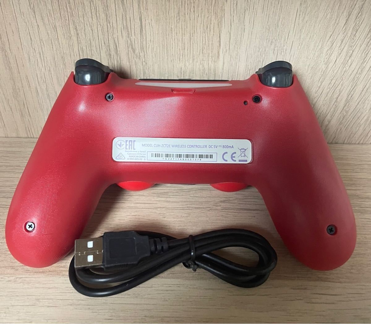 【新品】PS4 ワイヤレスコントローラー  マグマレッド