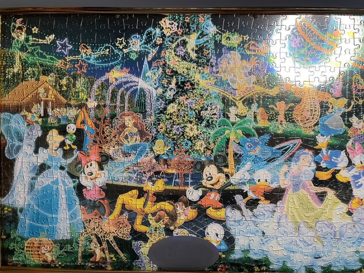 ジグソーパズル ディズニー パズル ステンドアート ステンドグラス 額縁付 完成品