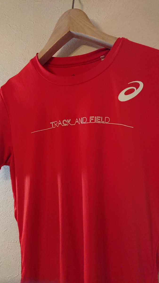 美品 ASICS アシックス 陸上 トラック競技 Tシャツ ハイテク素材 ハイゲージスムース 仕様 Sサイズ 陸上競技 部活 中学生 高校_画像5