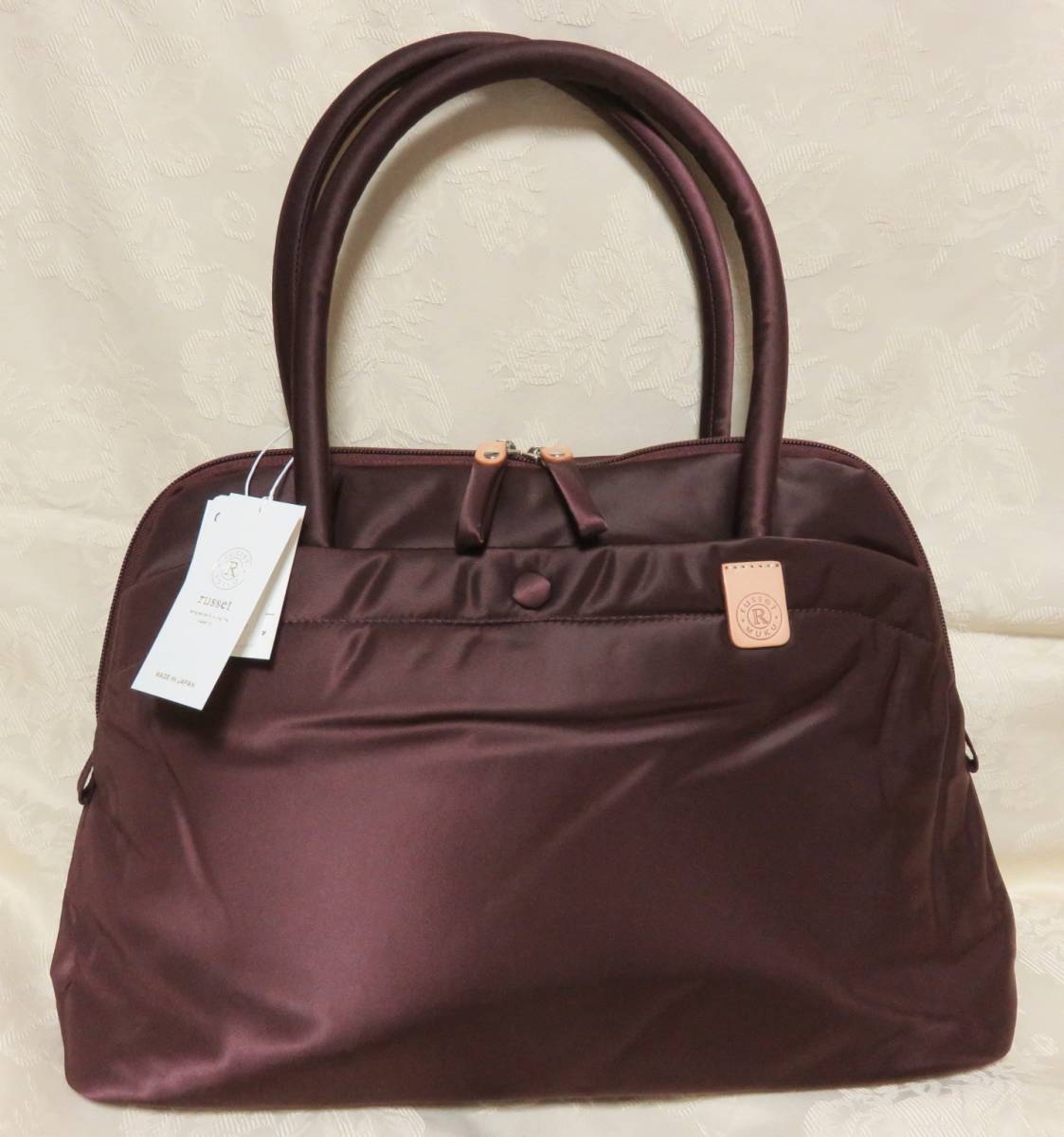  не использовался с биркой russet Russet сумка "Boston bag" большая сумка Russet Brown ( бордо ) A4 размер klauz нейлон ходить на работу посещение школы простой легкий 