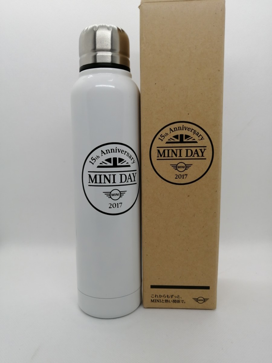 【新品未使用】MINI ミニ 15周年 ステンレスボトル 350ml ホワイトカラー