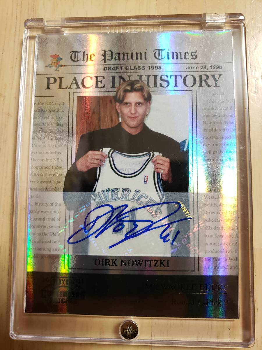 SP サイン 2010 -11 Panini Contenders DIRK NOWITZKI Auto / ダーク ノウィッツキー Autograph Place in History_画像1