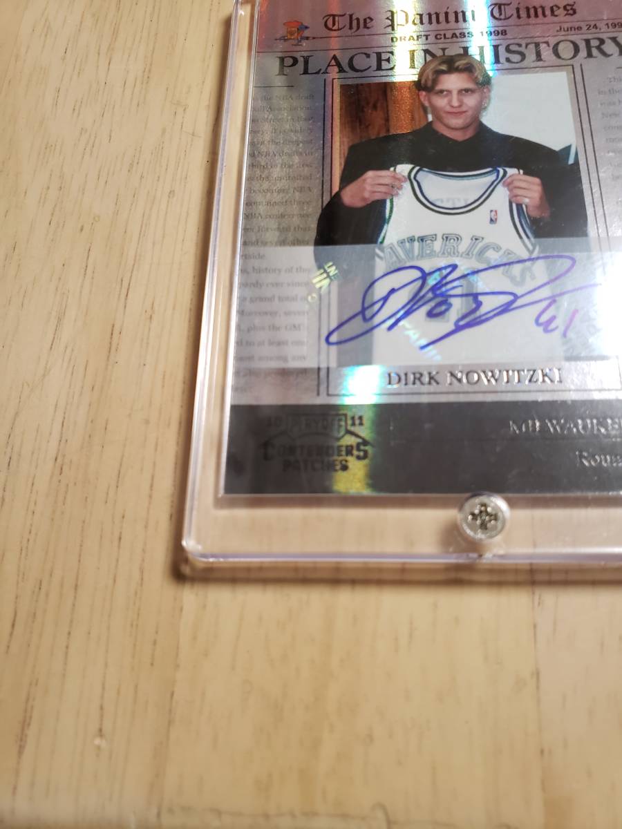 SP サイン 2010 -11 Panini Contenders DIRK NOWITZKI Auto / ダーク ノウィッツキー Autograph Place in History_画像3