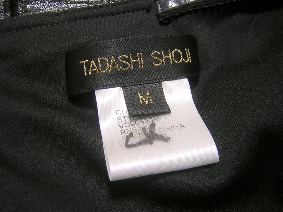 美品　TADASHI SHOJI　タダシ・ショージ　ビーズ付き　メタリックドレス　ワンピース　グレー_画像3