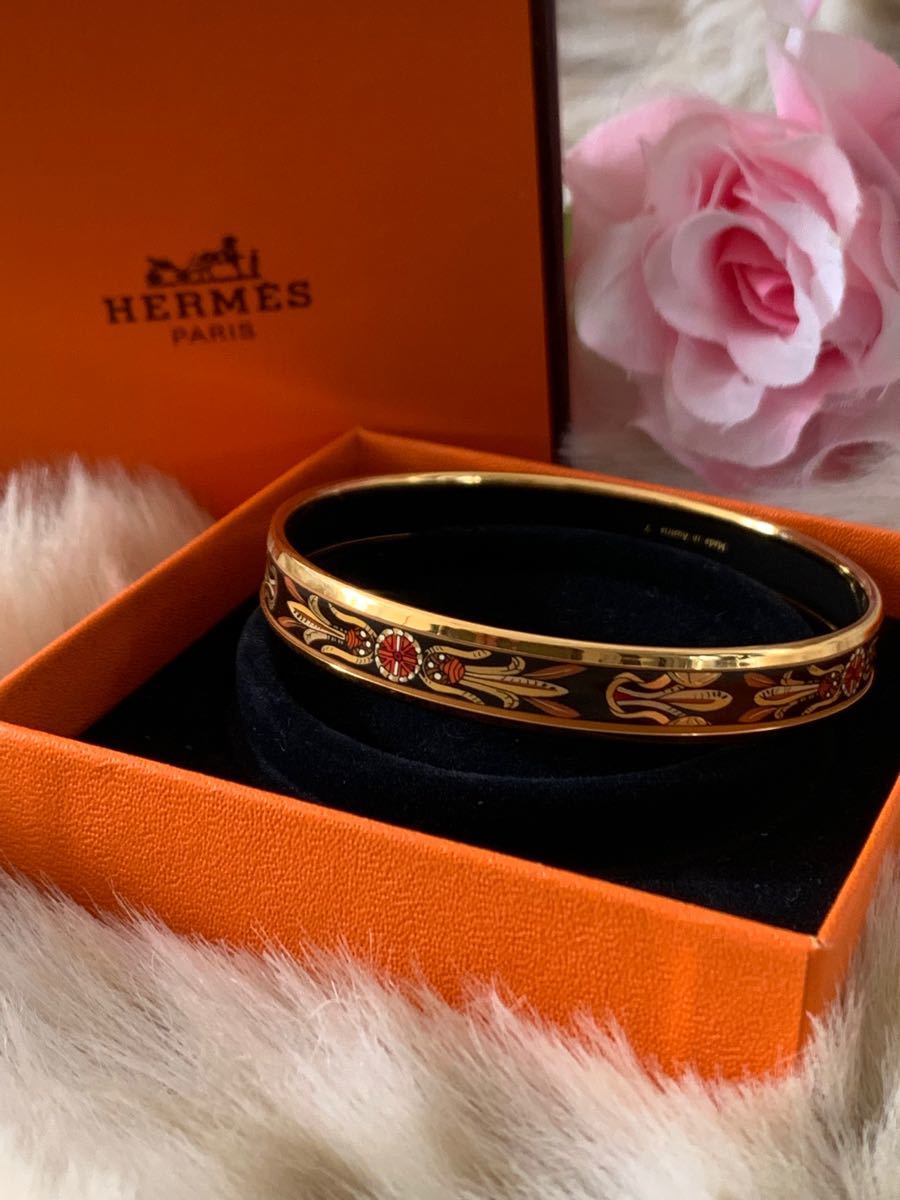 HERMES エルメス エマイユ PM バングル ブレスレット 七宝焼き