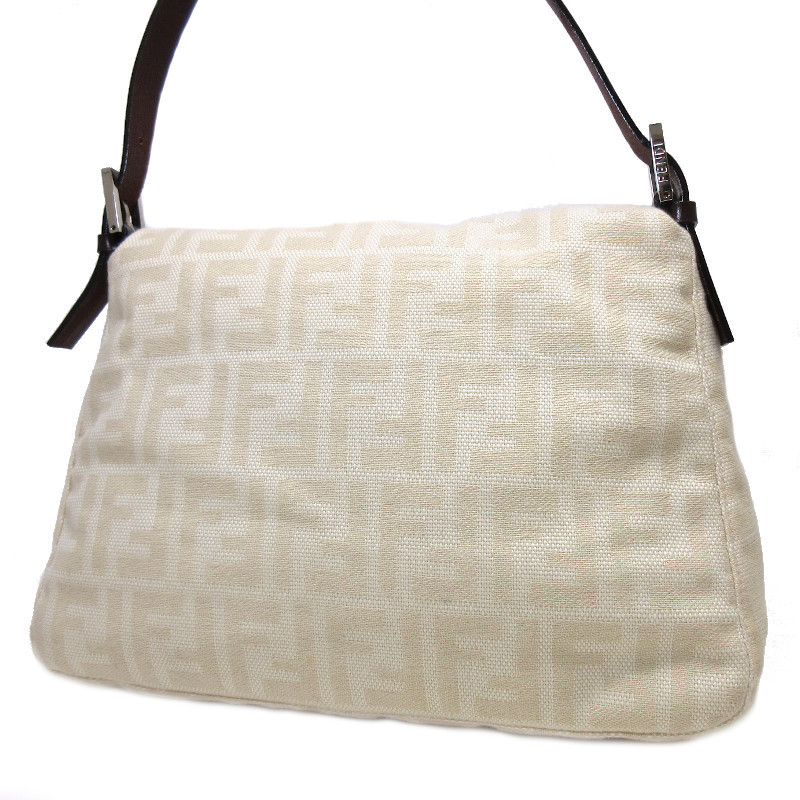 FENDI フェンディ ズッカ マンマバケット ワン ショルダーバッグ ベージュ