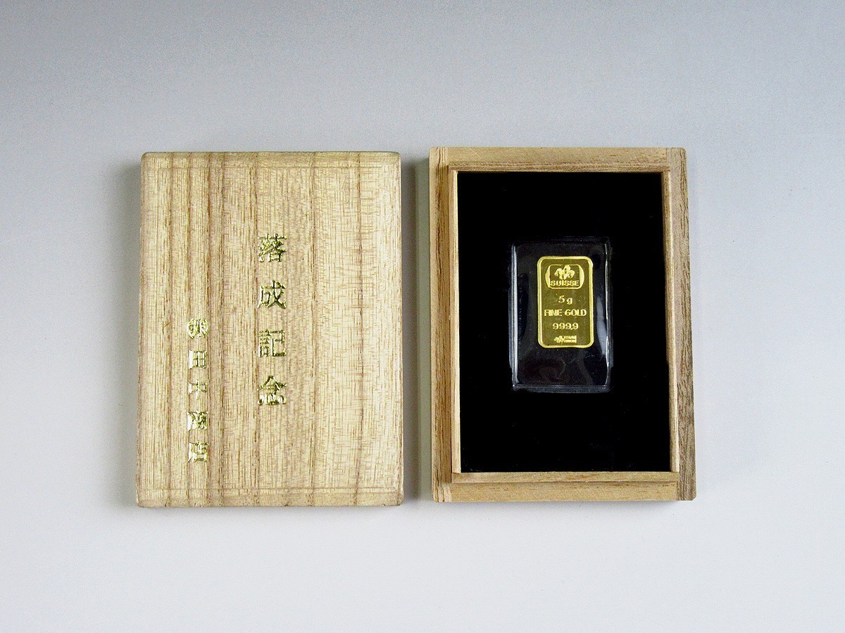 倉 スイス パンプ社発行 SUISSE 5g FINE GOLD 999.9 24金 純金 PAMP ゴールドバー メダル 5g 豊穣の角