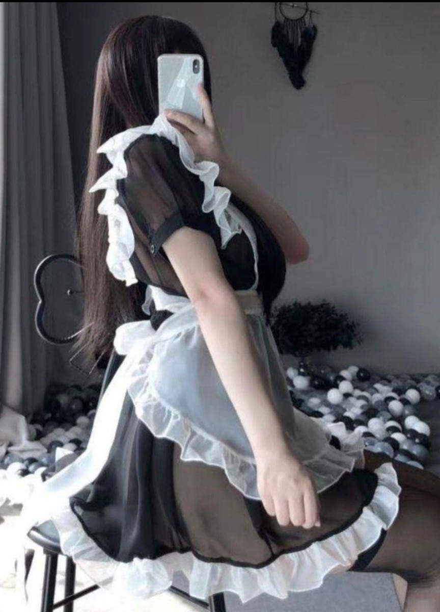 メイド服　シースルー　セクシー　メイド コスプレ衣装