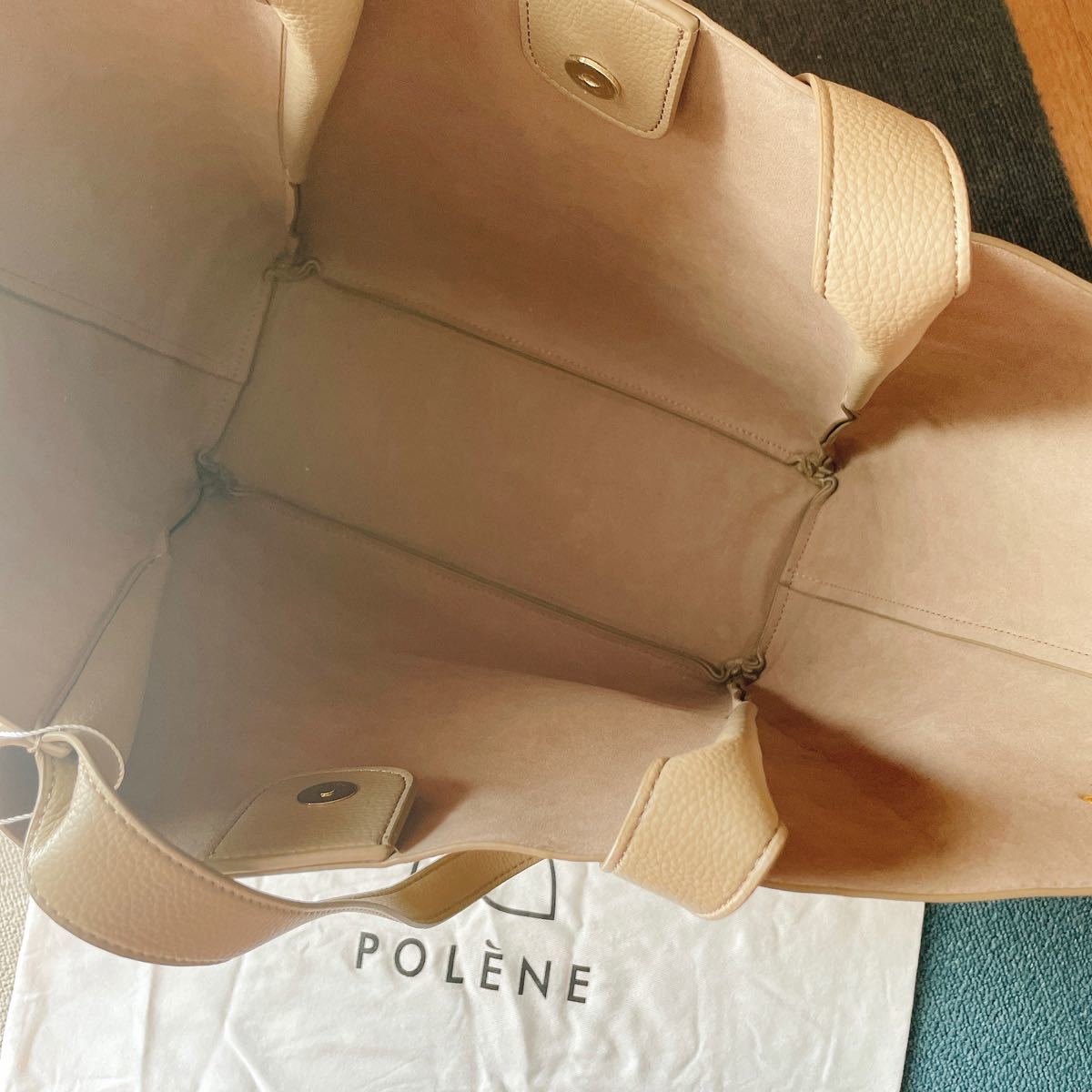 POLENE ポレーヌ Le cabas トートバッグ　トープ 大容量　タグ付き