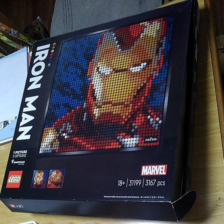 LEGO 31199 レゴアート マーベルスタジオ アイアンマン 1度組み立て新品同様美品 箱、説明書予備も全てあり