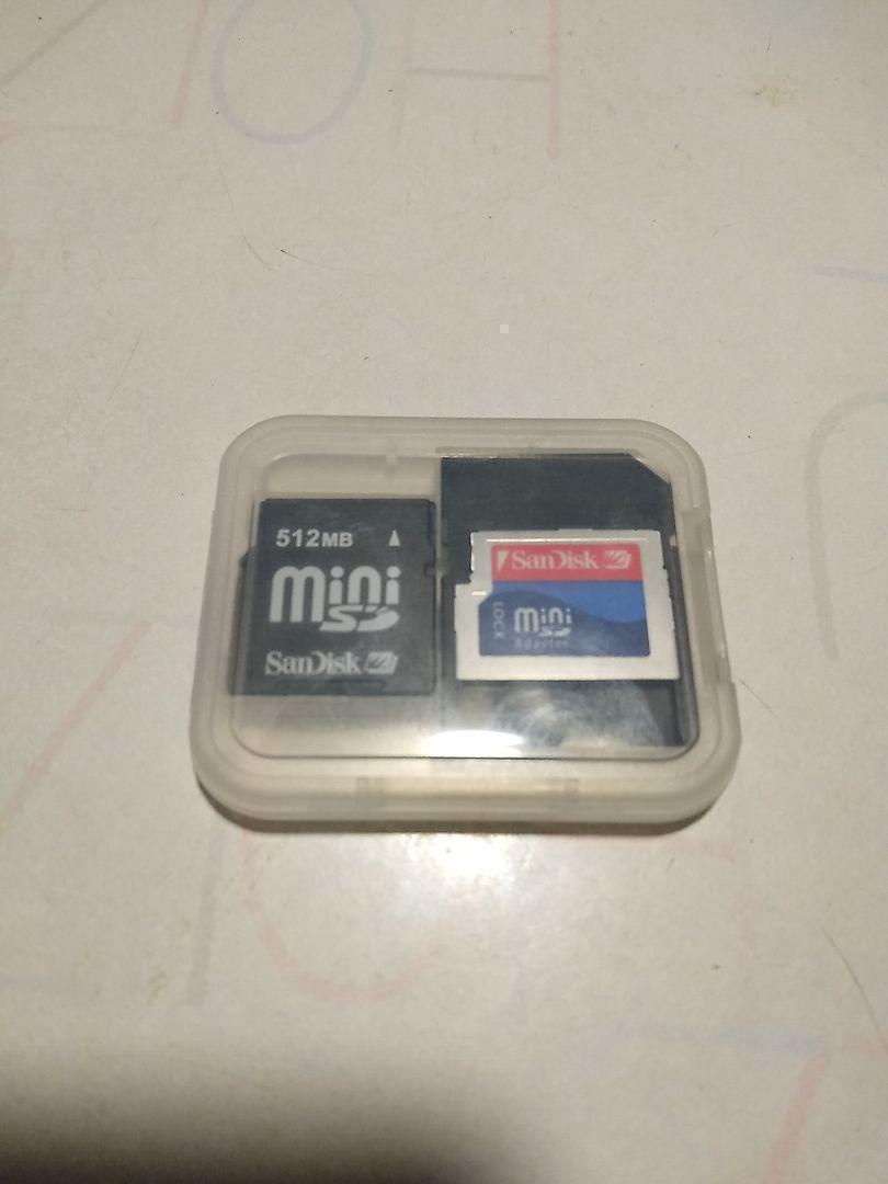 SanDisk　miniSDカード 512MB アダプター付　未使用