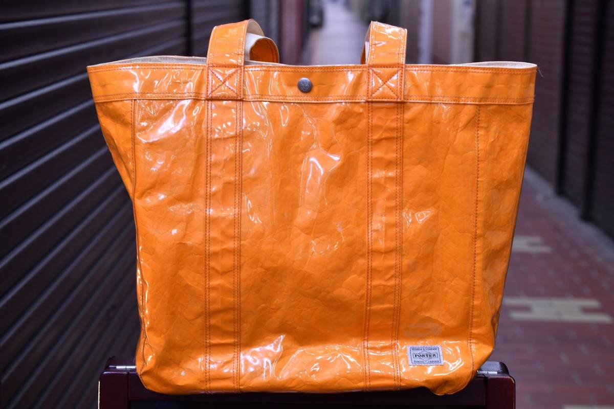 今ならほぼ即納! ポーター PORTER ダイス(PORTERDICE)特殊生地 鞄 縦長 橙 トートバッグ 即決 トートバッグ 今ならほぼ即納! ポーター PORTER ダイス(PORTERDICE)特殊生地 鞄 縦長 橙 トートバッグ 即決 トートバッグ