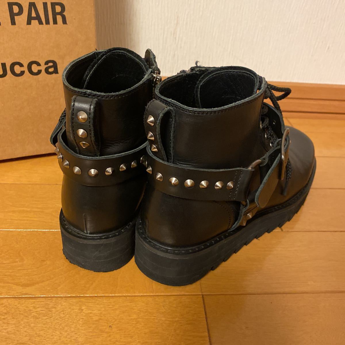  красивая вещь ◆...　zucca ... ботинки 　 короткий   ботинки ◆ черный ◆ размер  M 24.0～24.5