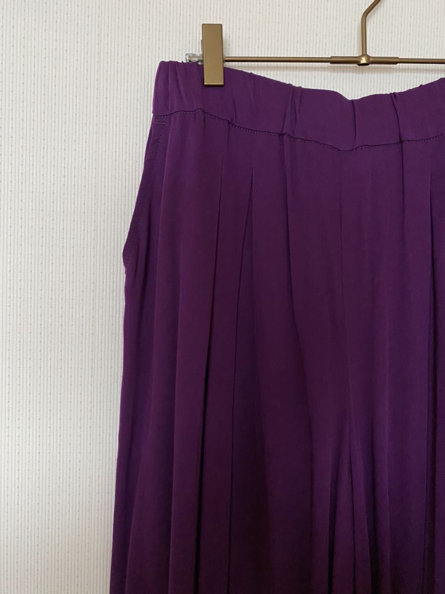  новый товар *zucca Zucca искусственный шелк tsu il брюки * широкий брюки *.... фиолетовый * цвет брюки 
