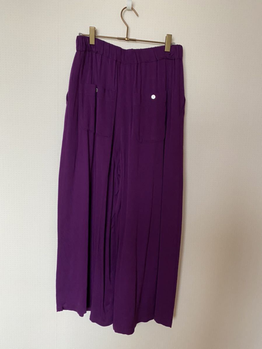  новый товар *zucca Zucca искусственный шелк tsu il брюки * широкий брюки *.... фиолетовый * цвет брюки 