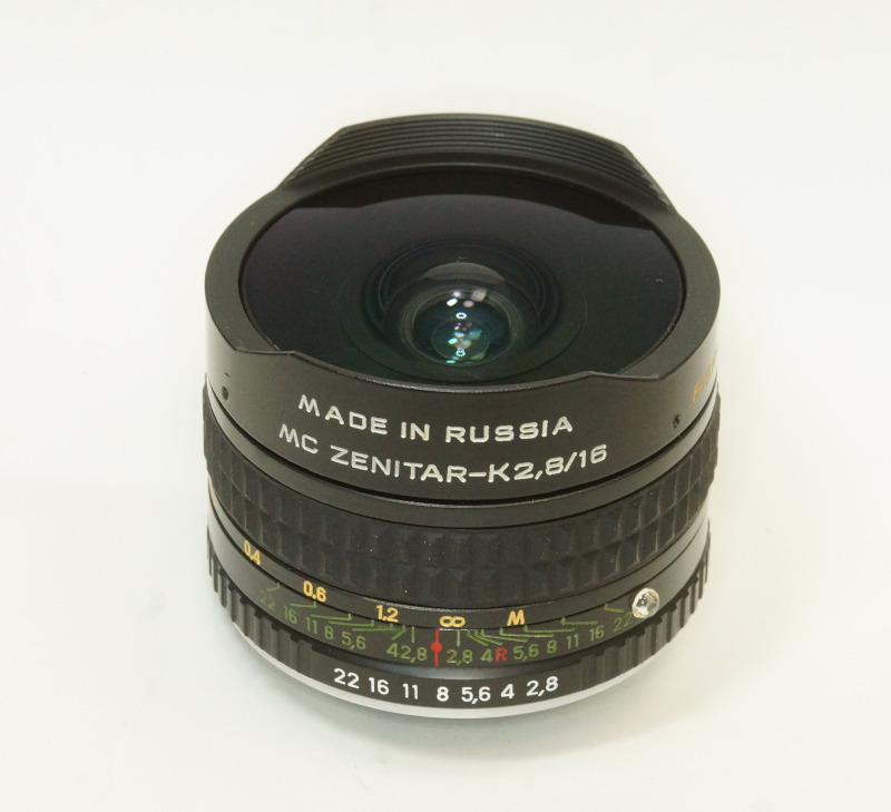 ロシア KMZ製 ZENIT MC ZENITAR-K 2.8/16 11NB-207 Pentax Kマウント FishEye 魚眼 2000年 ソ連