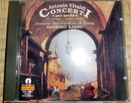 【中古CD 送料無料】 ヴィヴァルディ Vivaldi 協奏曲集 String Concertos Giorgio Sasso Insieme Strumentale Di Roma STR 33520_画像1