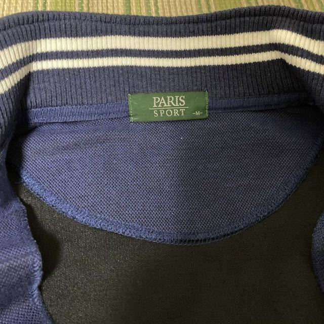 PARIS SPORT ジャケット Mサイズ 上着 パリスポーツ メンズ 青 ブルゾン ジャージ スウェット ジップアップ 男性　新品未使用_画像2
