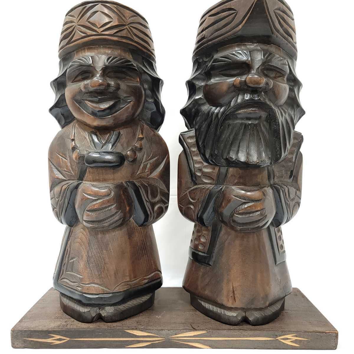 直送商品 アイヌ 木彫り人形 observajep.com
