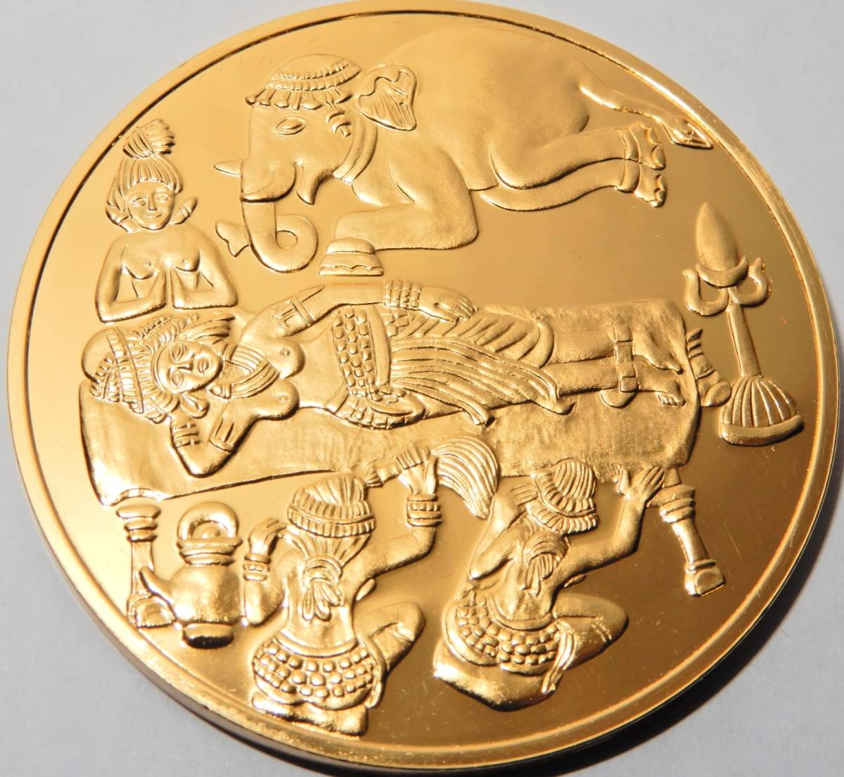 レア 限定品 アンティーク インド 博物館 バールフット 托胎霊夢 釈尊誕生 象 ゾウ 仏教 記念メダル 記念章 記章 章牌 スーベニア コイン