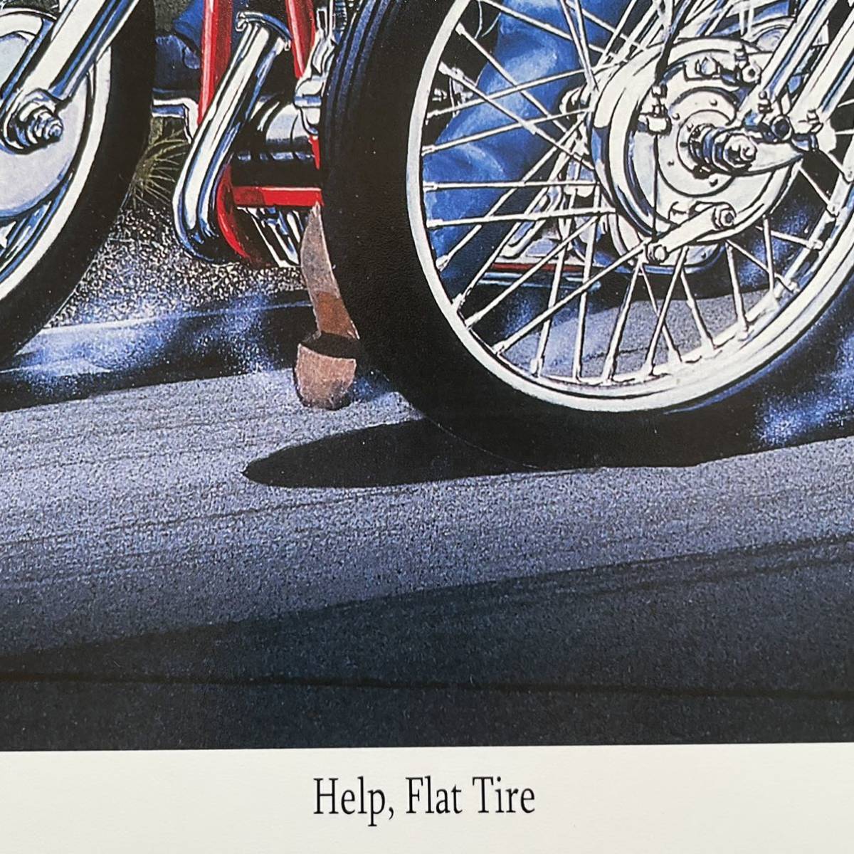 ポスター★David Mann 211『Help, Flat Tire』★ハーレーダビッドソン/Chopper/イージーライダー/ショベル/ヘルズエンジェルズ_画像4