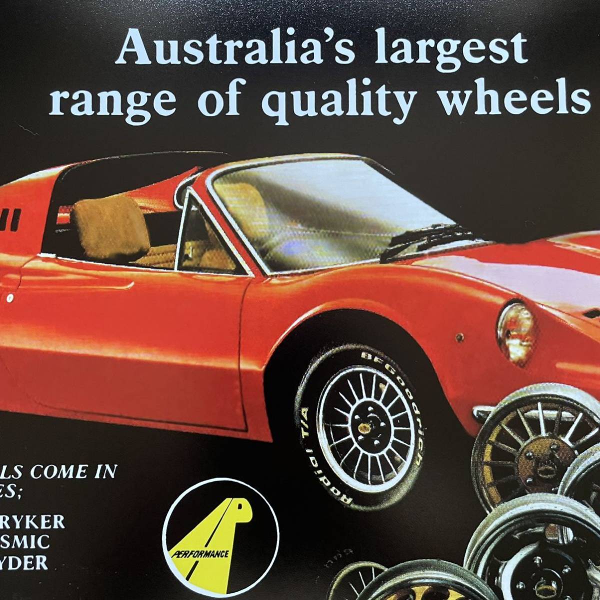*Ferrari Dino 246 GTS Австралия версия Performance * колесо фирма реклама постер * Ferrari *tino