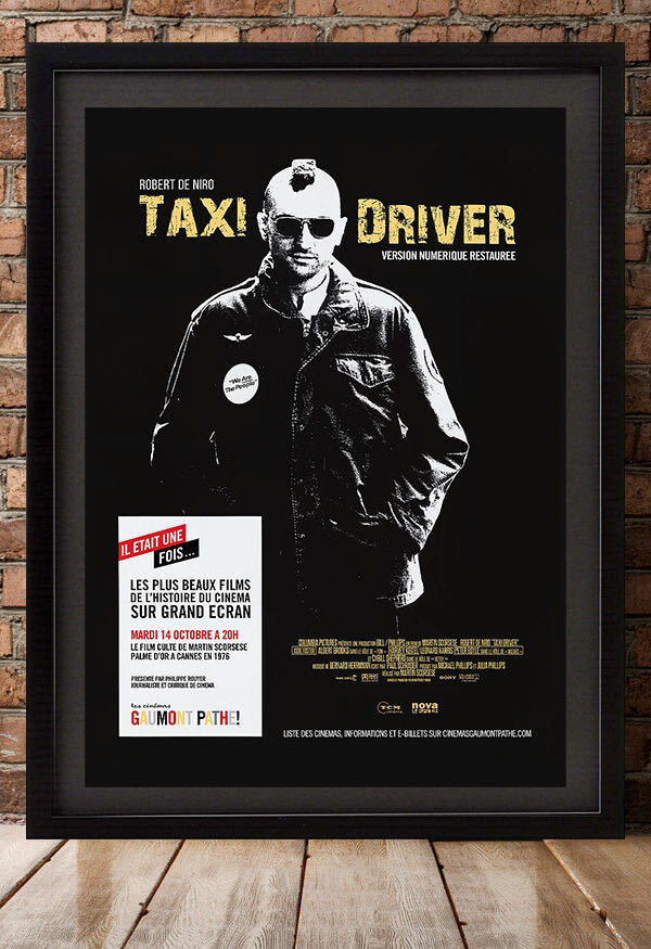 TAXI D アンティーク額入りポスター Yahoo!オークション - ポスター『タクシー・ドライバー』(Taxi