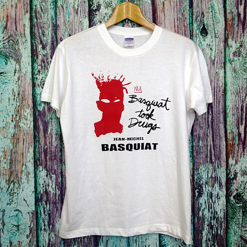 送込【バスキア/Basquiat】KING★王冠/クラウン★ホワイト★S~XLサイズ_画像1