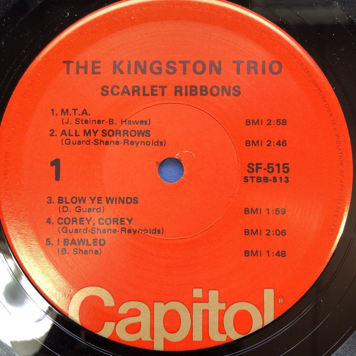 キングストン・トリオ The Kingston Trio Scarlet Ribbons LP レコード 5点以上落札で送料無料O_画像3