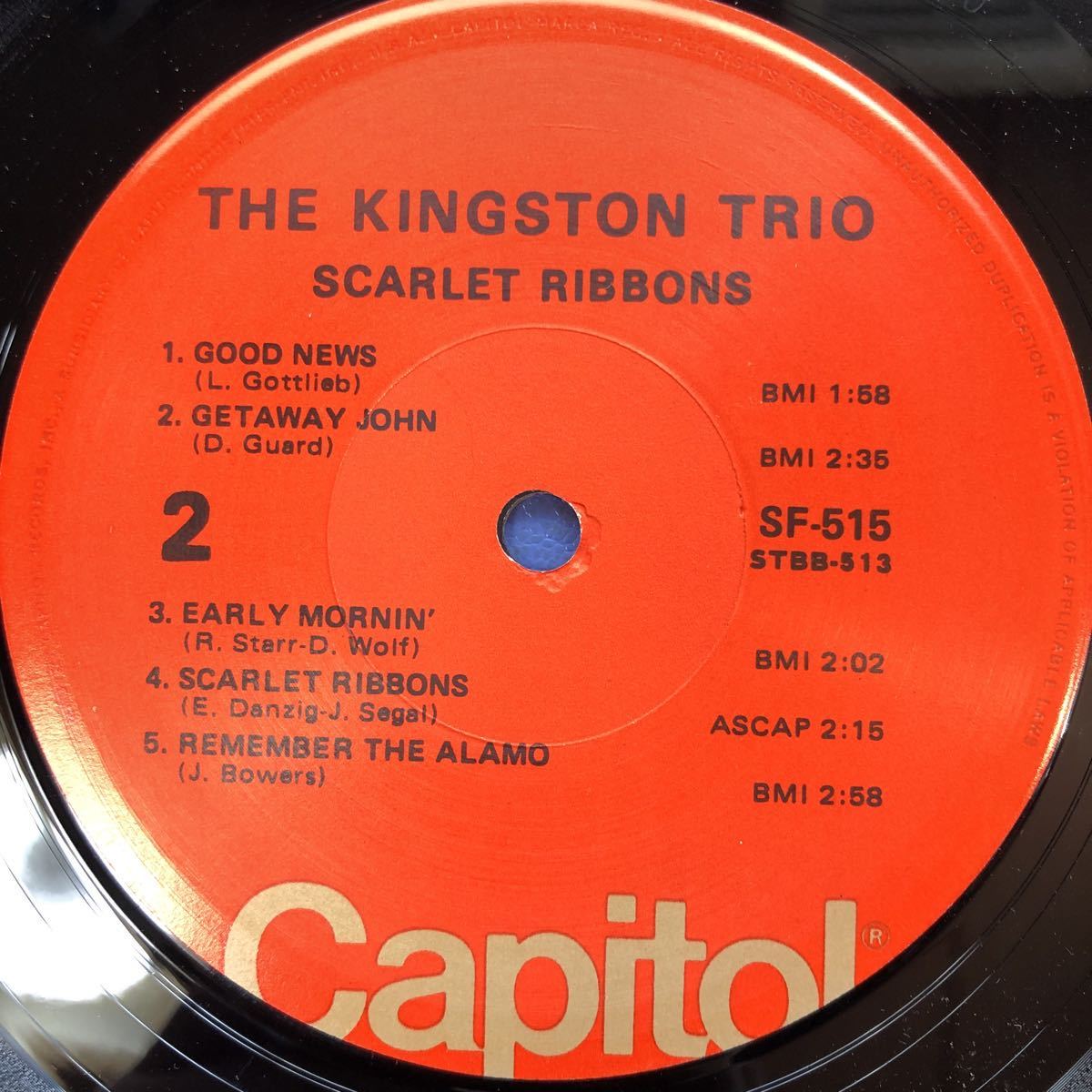 キングストン・トリオ The Kingston Trio Scarlet Ribbons LP レコード 5点以上落札で送料無料O_画像4