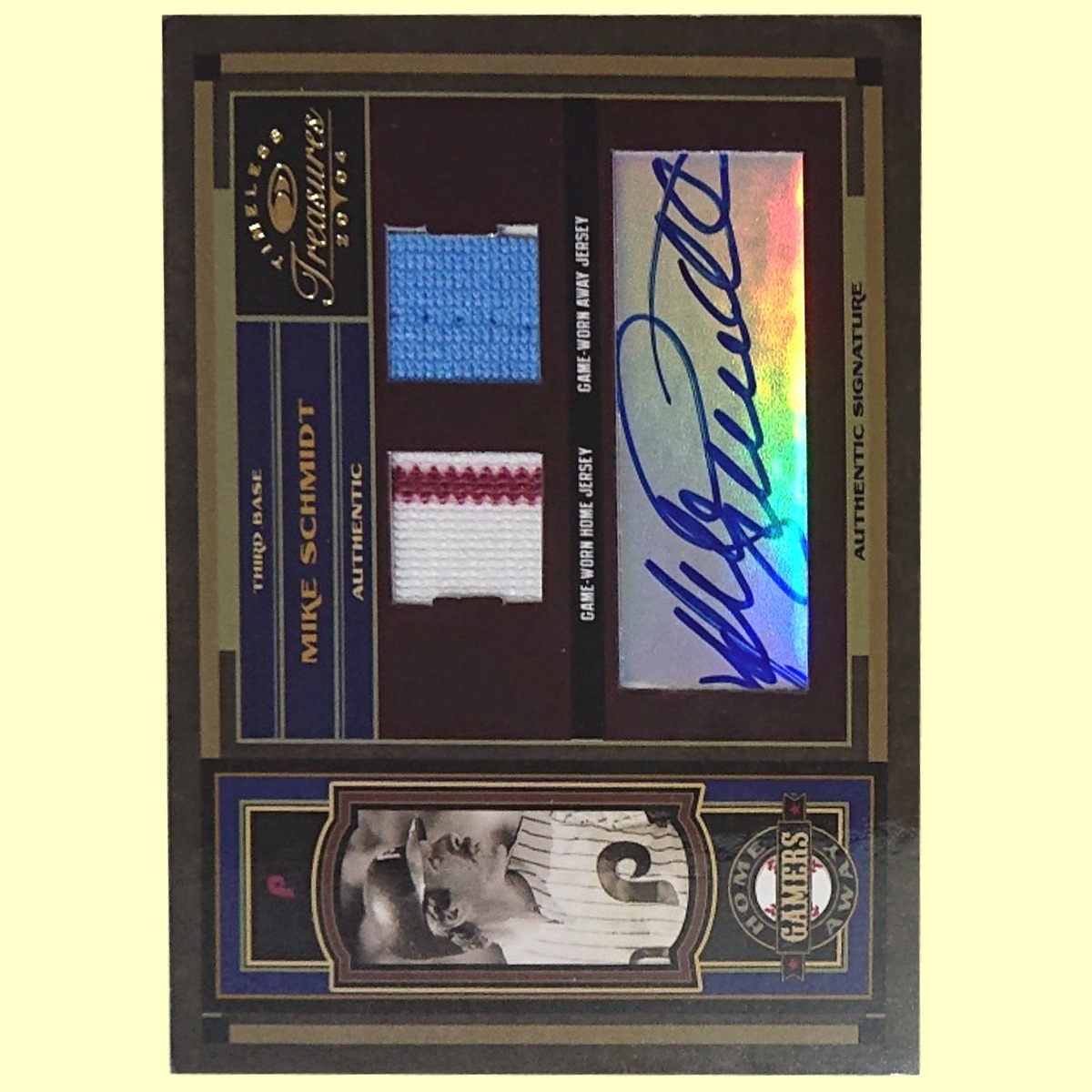 福袋 オンライン Auto Schmidt【13/20 ◆Mike Jersey】2004 直筆サイン (検)マイク・シュミット Away Home Gamers Treasures Timeless Donruss Donruss