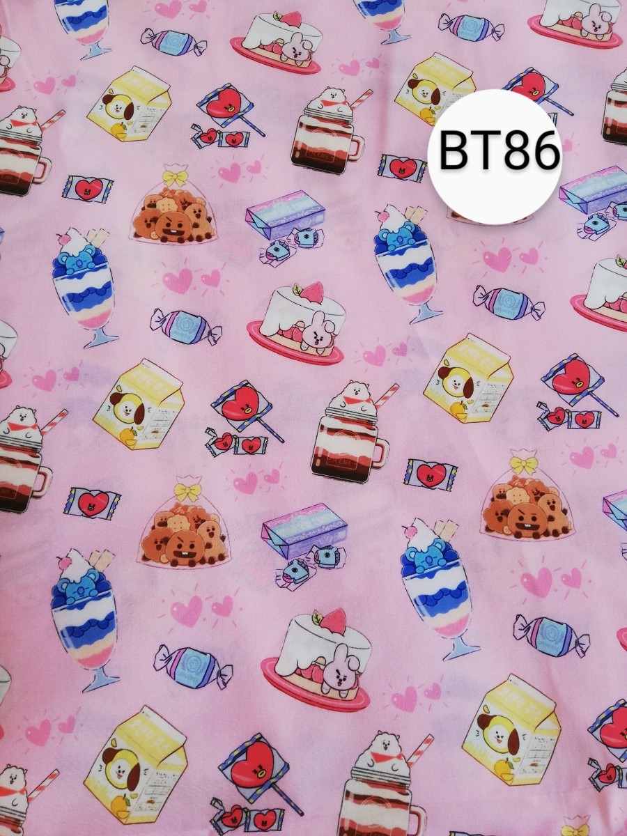 BTS BT21 TinyTAN タイニータン 生地 ハンドメイド ハギレ はぎれ 布