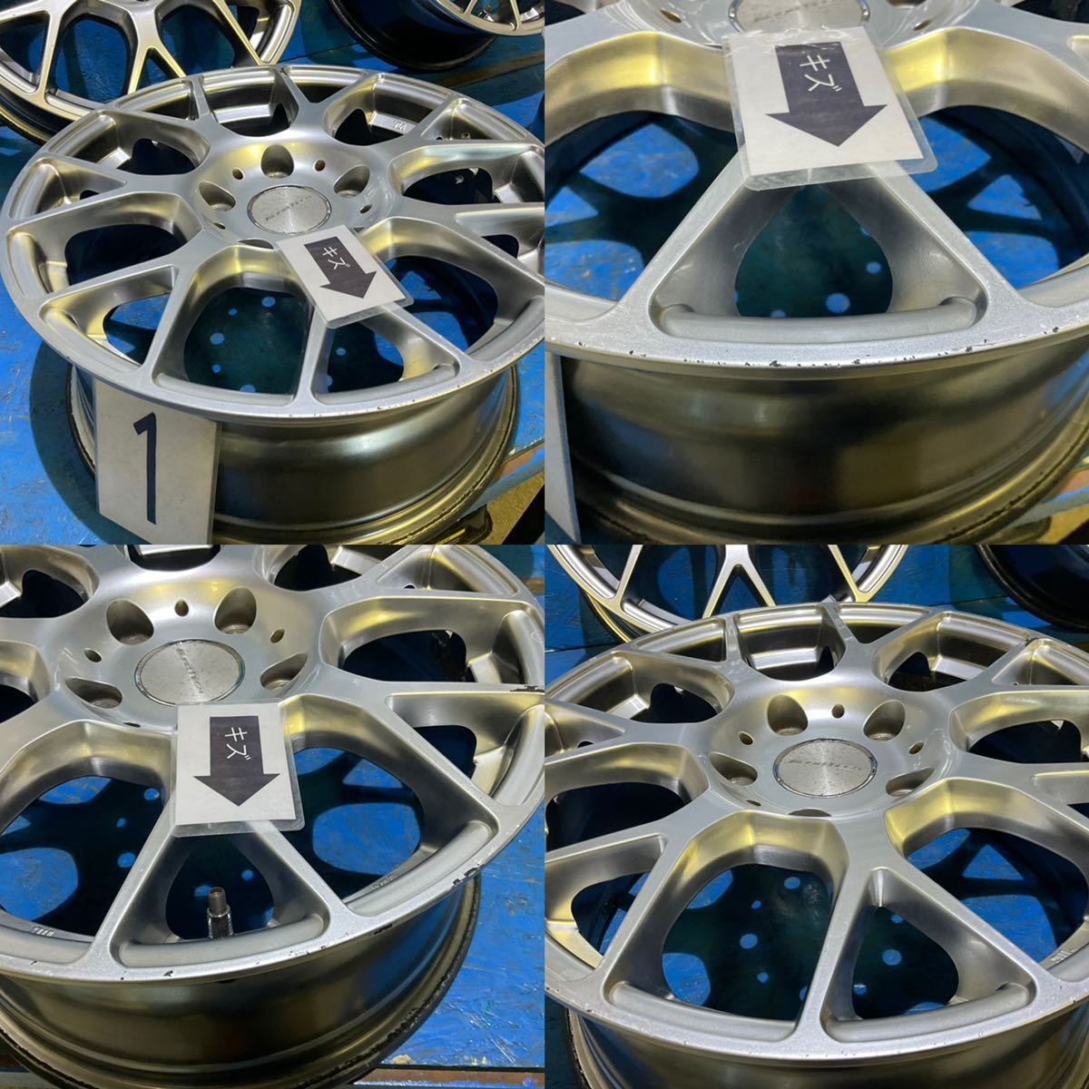 〈169〉ホイール4本セット　EURO TECH 16インチ7J オフセット＋45 PCD5H120 ハブ72mm ボルト穴14mm_画像3