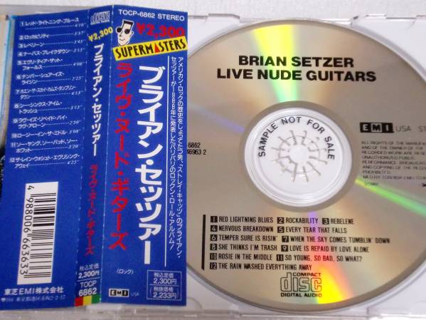 CD　BRIAN SETZER(STRAY CATS)/LIVE NUDE GUITARS/ライヴ～_画像3