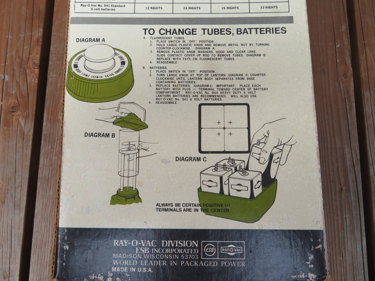 RAY O VAC sportsman 箱付き アウトドア キャンプ ランタン ヴィンテージ （820）_画像10
