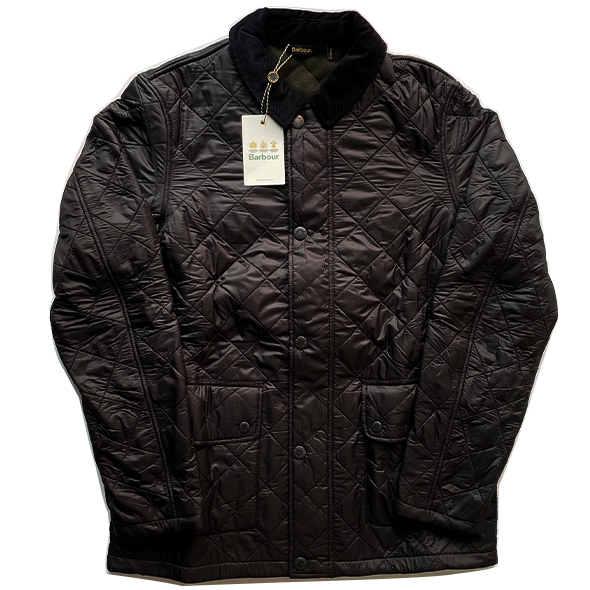 処分 バブアーBARBOUR デニールポーラーキルトジャケット Mサイズ BLACK 新品未使用