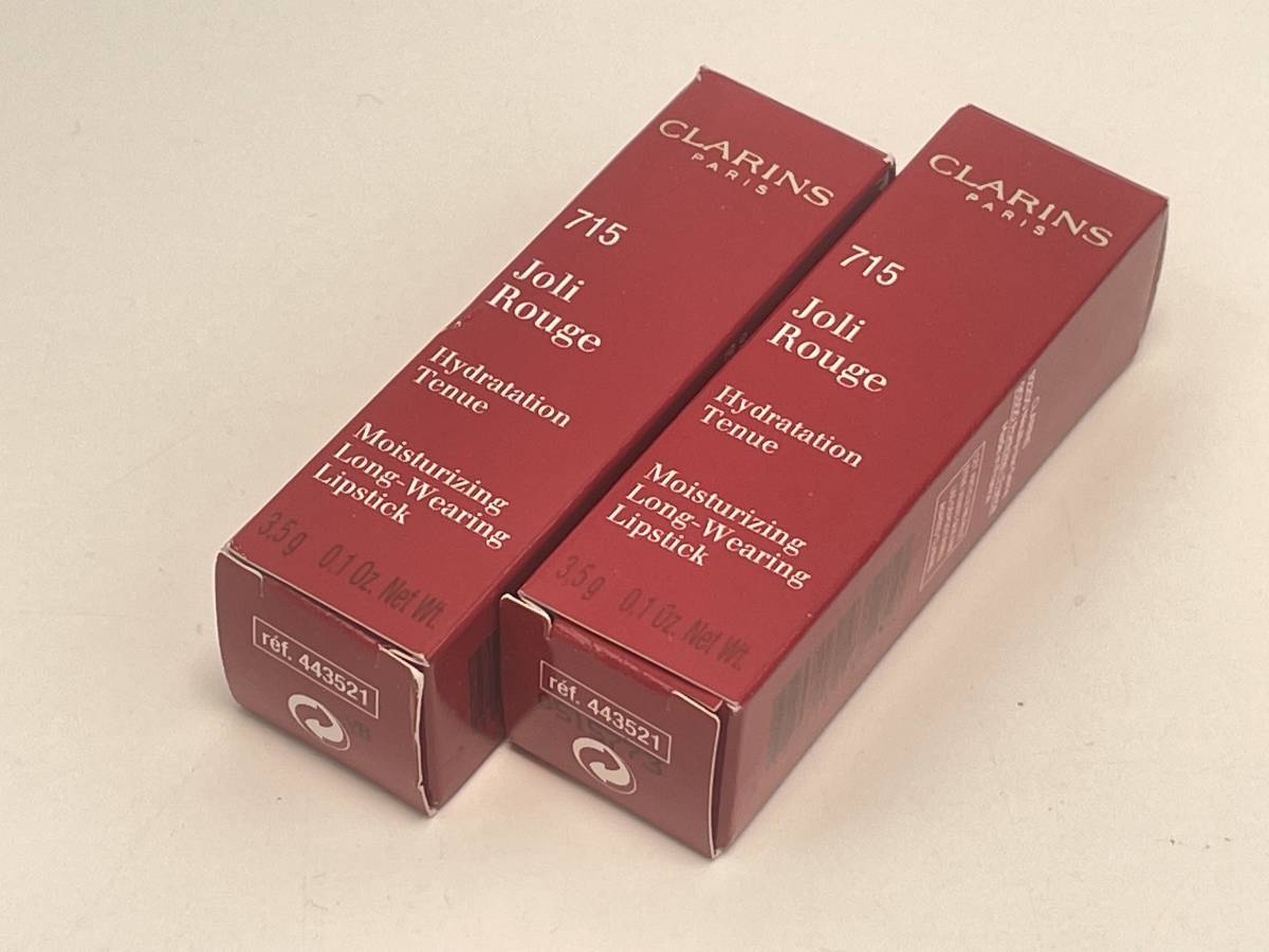  unused *2 point set!CLARINS[ Clarins ]joli rouge ido rattan { color :715} 3800 jpy 3.5g #144861-62